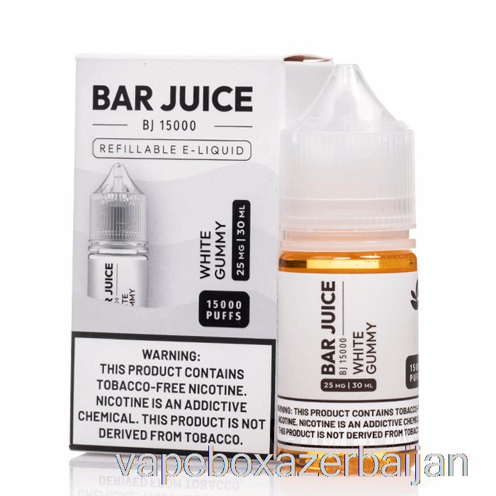 E-Juice Vape White Gummy - Bar Juice Salts - 30mL 25mg
